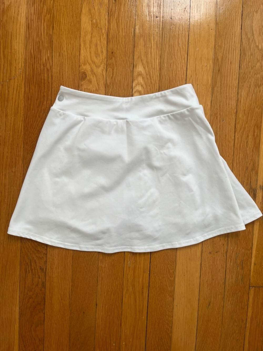 Z by Zella Girls Size L 10 / 12 White Tennis Cheer Skirt with Built in Shorts - Picture 3 of 10